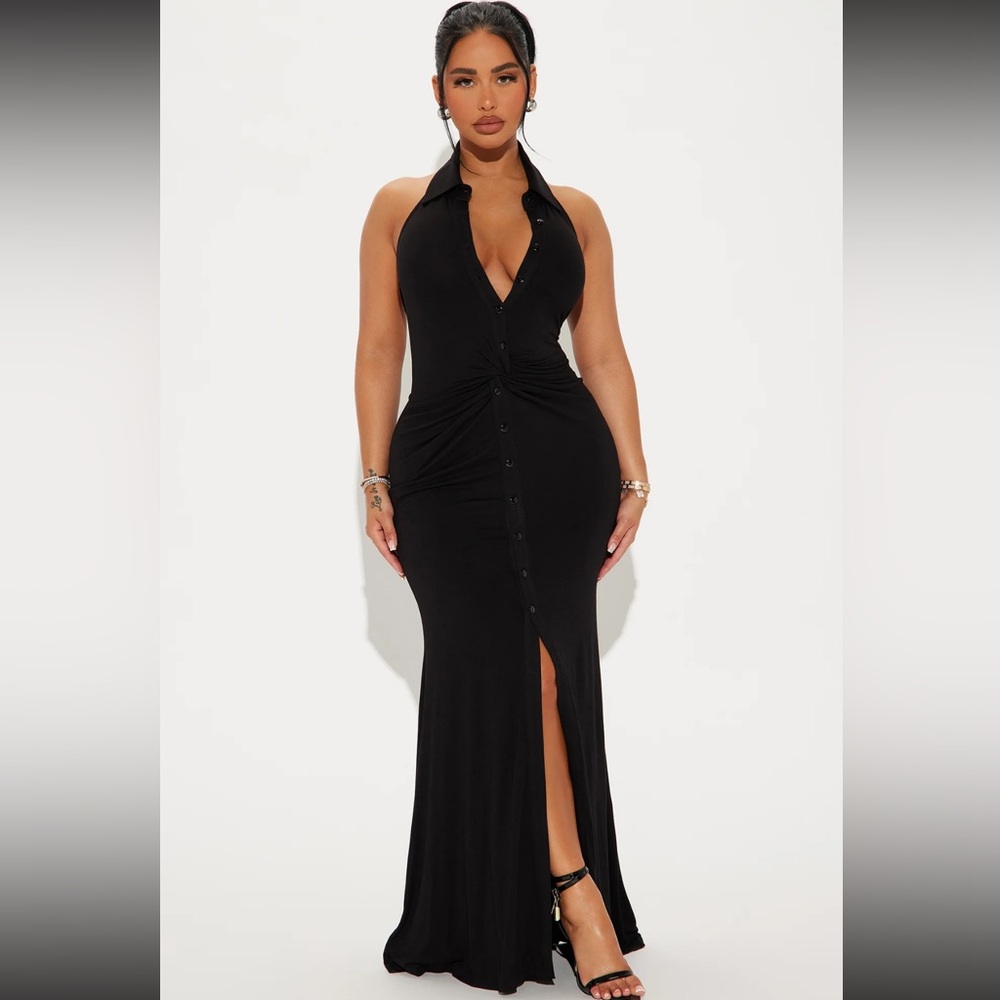 Fashionova Black Maxi Dress